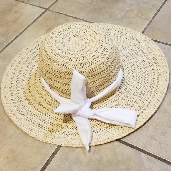 large white sun hat